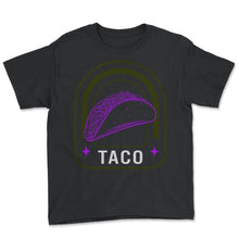 Load image into Gallery viewer, Taco And Taquito Shirt, Expecting Dad Tee Gift, Taco And Taquito Food - Youth Tee - Black