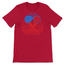 Load image into Gallery viewer, 4th Of July Shirt, Independence Day USA Flag Patriotic Eagle Wearing - Unisex T-Shirt - Red