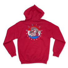 Load image into Gallery viewer, 4th Of July Shirt, Independence Day Tee Merica Eagle Mullet Wearing - Hoodie - Red