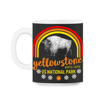 Load image into Gallery viewer, Yellowstone Bison Buffalo Shirt, US National Park Shirt, Hiking - 11oz Mug - Black on White