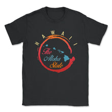 Load image into Gallery viewer, Hawaii The Aloha State, Hawaii State Map Vintage Retro, Hawaii Travel - Unisex T-Shirt - Black