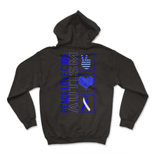 Load image into Gallery viewer, Peace Love Cure Autism T Shirt - Hoodie - Black
