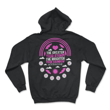 Load image into Gallery viewer, IVF Retrieval Day Shirt, The Greater Your Storm The Brighter Your - Hoodie - Black