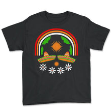 Load image into Gallery viewer, Cinco De Mayo Shirt, Sombrero Boobs Tee Mexican Hat, May 5th Mexican - Youth Tee - Black