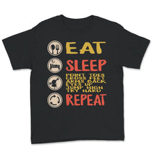 Load image into Gallery viewer, Irish Dance Shirt, Eat Sleep Point Toes Cross Feet Arms Back Eyes Up
