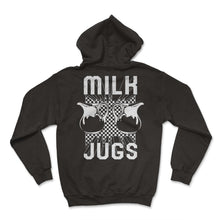 Load image into Gallery viewer, Breast Feeding Shirt, Milk Jugs Design Funny Tee, Mother's Day - Hoodie - Black