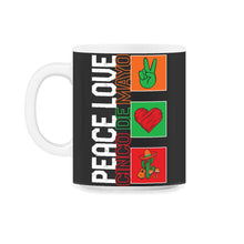 Load image into Gallery viewer, Cinco De Mayo Shirt, Peace Love Down To Fiesta, May 5th Mexican - 11oz Mug - Black on White
