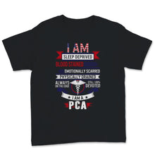 Load image into Gallery viewer, PCA Blood Stained USA American Flag Patient Care Assistant Aide Nurse