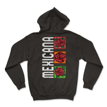 Load image into Gallery viewer, Mexicana Shirt, Floral Morena Women Gift For Mother's Day Mexico Tee, - Hoodie - Black