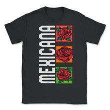 Load image into Gallery viewer, Mexicana Shirt, Floral Morena Women Gift For Mother's Day Mexico Tee, - Unisex T-Shirt - Black