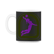 Load image into Gallery viewer, Volleyball Shirt, Volleyball Typography Tee, Women's Volleyball Coach - 11oz Mug - Black on White