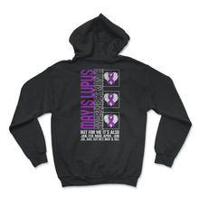 Load image into Gallery viewer, Lupus Shirt, May Is Lupus Awareness Month Purple Ribbon Tee, Lupus - Hoodie - Black