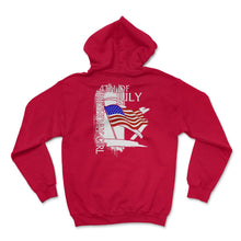 Load image into Gallery viewer, 4th Of July Shirt, Birthday Girl Tee USA Flag Independence Day - Hoodie - Red
