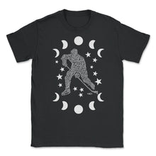 Load image into Gallery viewer, Hockey Player Typography Shirt, Sport Lover Hockey Game Day Gift, - Unisex T-Shirt - Black