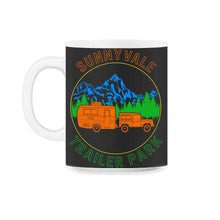 Load image into Gallery viewer, Sunnyvale Trailer Park Shirt, Mountain Vintage Retro Adventurer - 11oz Mug - Black on White