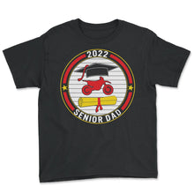 Load image into Gallery viewer, Class of 2022 Senior Motocross Dad Graduation - Youth Tee - Black