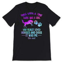 Load image into Gallery viewer, Horse Dog Shirt, Girl Who Love Horse And Dogs, Horseback Riding Gift,