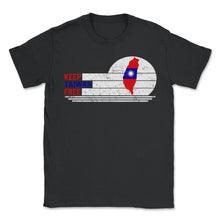 Load image into Gallery viewer, Taiwan Shirt, Keep Taiwan Free Flag Map Art Tee, Support Chinese - Unisex T-Shirt - Black