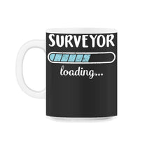 Load image into Gallery viewer, Surveyor Loading T Shirt - 11oz Mug - Black on White