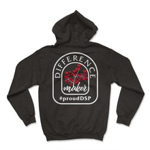Load image into Gallery viewer, DSP Shirt, Difference Maker Hashtag Proud DSP Heart Tree Tee, Nurse - Hoodie - Black