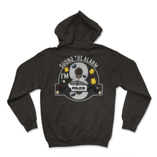 Load image into Gallery viewer, Police Shirt, Sound The Alarm I'm 8 Tee, Policeman Cop Police Officer - Hoodie - Black