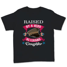 Load image into Gallery viewer, Veteran's Day Raised By A Hero Veterans Daughter Peaked Cap Gift For
