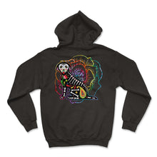 Load image into Gallery viewer, Dia De Los Muertos Shirt, Chihuahua Sugar Skull Floral Tee, Dead - Hoodie - Black