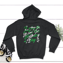 Load image into Gallery viewer, St. Patricks Day Shirt, Lucky To Be The Birthday Boy, Irish Lucky - Hoodie - Black