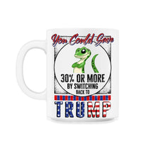 Load image into Gallery viewer, Election Shirt, You Could Save 30 Or More By Switching Back Tp Trump - 11oz Mug - White