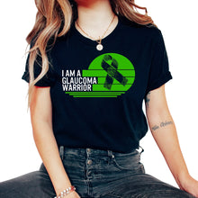 Load image into Gallery viewer, Glaucoma Shirt, I Am A Glaucoma Warrior Tee, Eye Diseases Can Cause - Unisex T-Shirt - Black