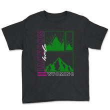 Load image into Gallery viewer, Jackson Hole National Park Shirt, Wyoming Retro Park Vintage Hiking - Youth Tee - Black