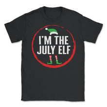 Load image into Gallery viewer, Christmas In July Shirt, I'm The July Elf Cute Tee Summer Vacation - Unisex T-Shirt - Black