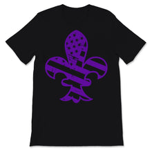 Load image into Gallery viewer, Fleur De Lis Vintage New Orleans Mardi Gras Purple USA US American