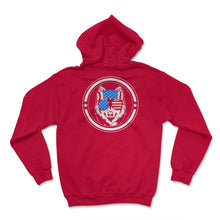 Load image into Gallery viewer, 4th Of July Shirt, Wolf American Flag Sunglasses Wolf Lover Owner - Hoodie - Red