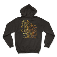 Load image into Gallery viewer, Dia De Los Muertos Shirt, Llama Sugar Skull Floral Tee, Dead Alpaca - Hoodie - Black