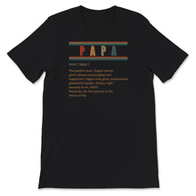 Load image into Gallery viewer, Papa Noun Shirt, Papa Definition Tee, Best Grandpa T-Shirt, Retired