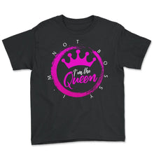 Load image into Gallery viewer, Boss Shirt, I'm Not Bossy I'm The Queen Crown Design Tee, Supervisor - Youth Tee - Black