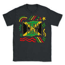 Load image into Gallery viewer, Jamaica Shirt, Yeah Mon Jamaican Flag Design Tee, Independence - Unisex T-Shirt - Black
