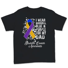 Load image into Gallery viewer, Bladder Cancer Awareness I Wear Marigold Blue And Purple Ribbon