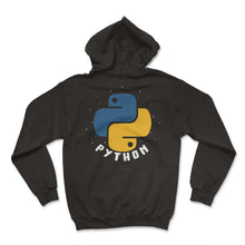Load image into Gallery viewer, Programmer Shirt, Python Programming Language Tee, Software - Hoodie - Black