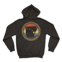 Load image into Gallery viewer, Arkansas State Hawaii Roots Hawaiian Map Vintage T-Shirt - Hoodie - Black