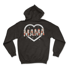Load image into Gallery viewer, Mother Shirt, Mama Simple Floral Design Tee, Cute New Mom, Favorite - Hoodie - Black
