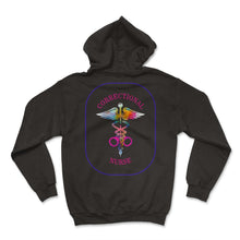 Load image into Gallery viewer, Nurse Shirt, Correctional Nurse Tee, RN Gift Ideas, Jail Registered - Hoodie - Black