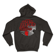 Load image into Gallery viewer, Saved By God And A Pacemaker Shirt, CHD Awareness Battery Powered - Hoodie - Black