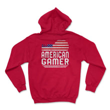 Load image into Gallery viewer, 4th Of July Shirt, All American Gamer USA America Flag Independence - Hoodie - Red