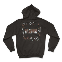 Load image into Gallery viewer, Mother Shirt, Mama Cow Print Design Tee, Country Farmer Mama, - Hoodie - Black