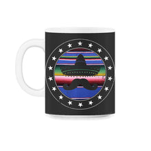 Load image into Gallery viewer, Cinco De Mayo Shirt, Mustache Mexican Hat, May 5th Fiesta Mexico - 11oz Mug - Black on White