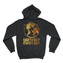 Load image into Gallery viewer, Earth Day Everyday World's Map Nature Pine Tree Green Preserve - Hoodie - Black