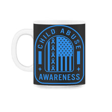Load image into Gallery viewer, Child Abuse Prevention Month Shirt, Child Welfare American Flag Tee, - 11oz Mug - Black on White
