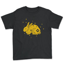 Load image into Gallery viewer, Chinese Zodiac Shirt, 2023 Year Of The Rabbit Years Tee, Horoscope - Youth Tee - Black